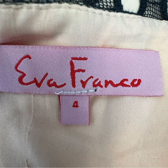 Anthropologie Eva Franco Black Lace Swing Dress Sleeveless Elegant SZ 4 - Picture 11 of 12